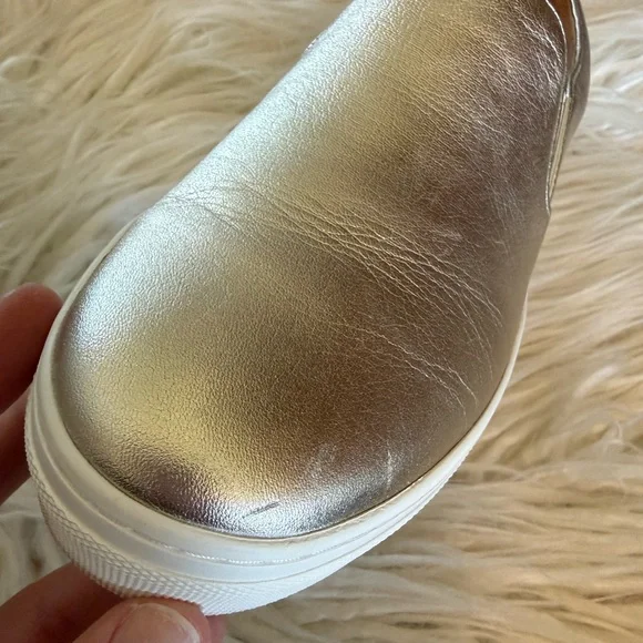 Tory Burch Metallic Gold Slip-On Shoes - Picture 7 of 7